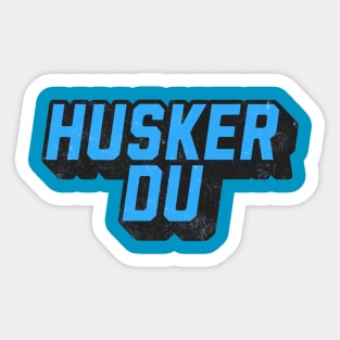 Husker Under Blue Sticker